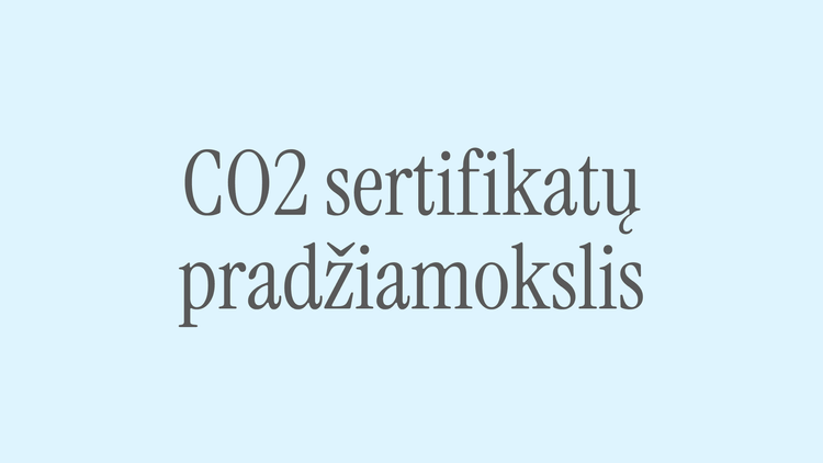 CO2 sertifikatų pradžiamokslis